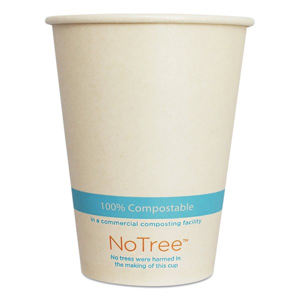 World Centric NoTree Paper Cold Cups, 12 oz, Natural, PK1000 CUSU12C
